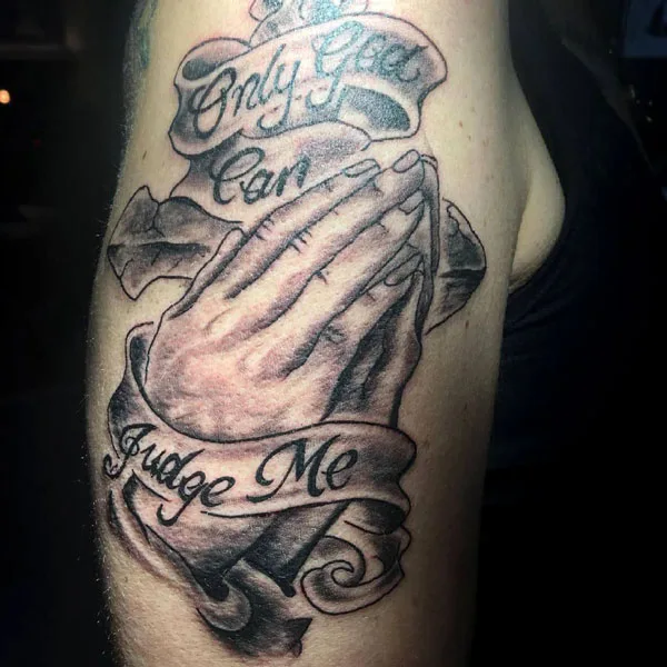 Only god can judge me tattoo 62