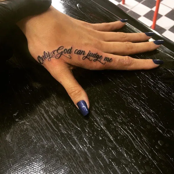 Only god can judge me tattoo 78