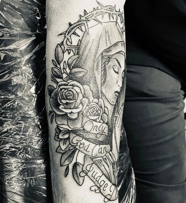 Only god can judge me tattoo 85