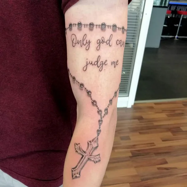 Only god can judge me tattoo 91