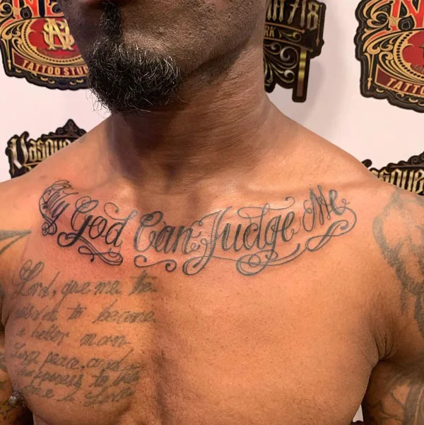Only god can judge me tattoo 97
