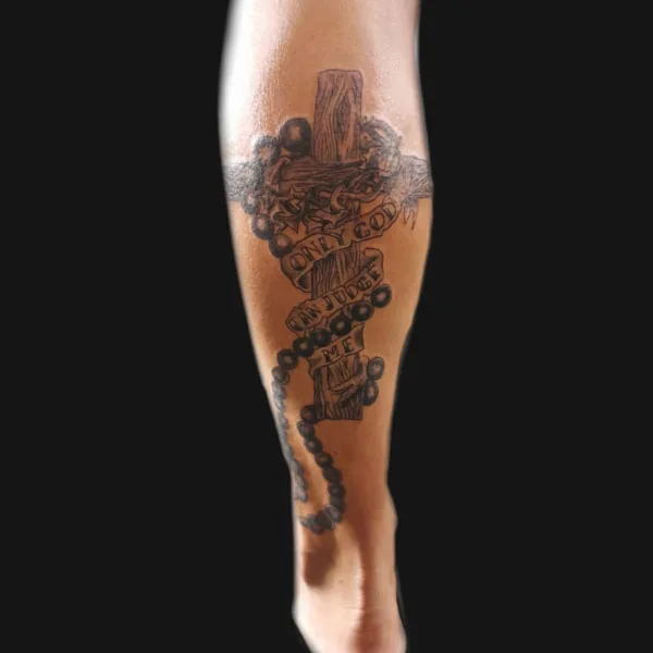 Only god can judge me tattoo 99