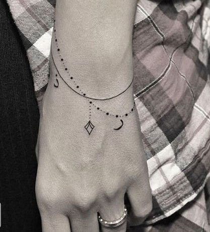 Outliner Bangle Tattoo for Wrist