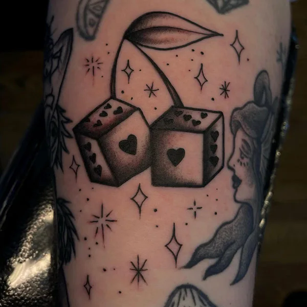 Pair a dice tattoo