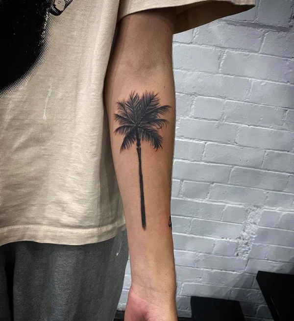 Palm Tree Forearm Tattoo 2