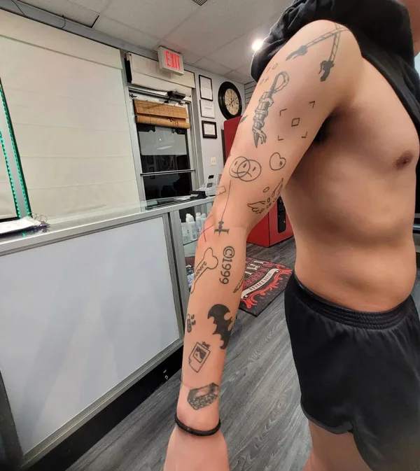 Patchwork Sleeve Tattoo 1
