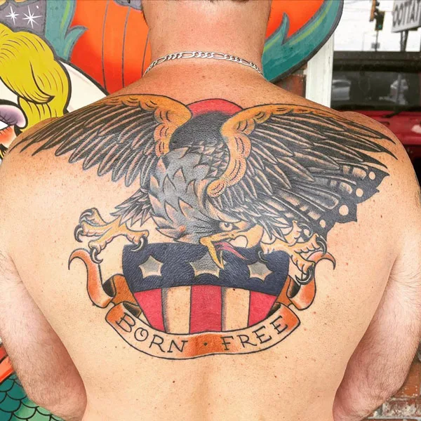Patriotic Back Tattoo 1