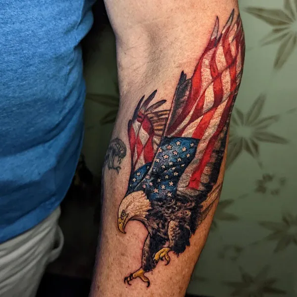 Patriotic Eagle Tattoo 1