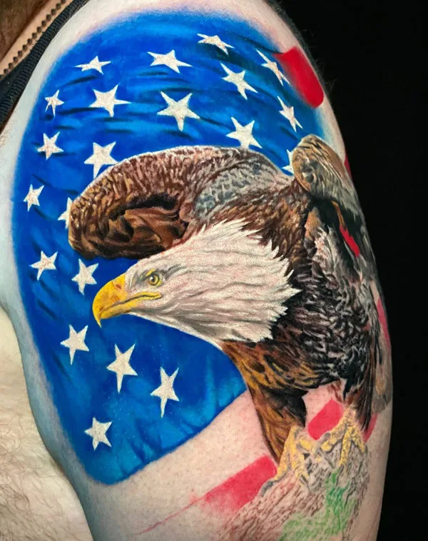 Patriotic Eagle Tattoo 2