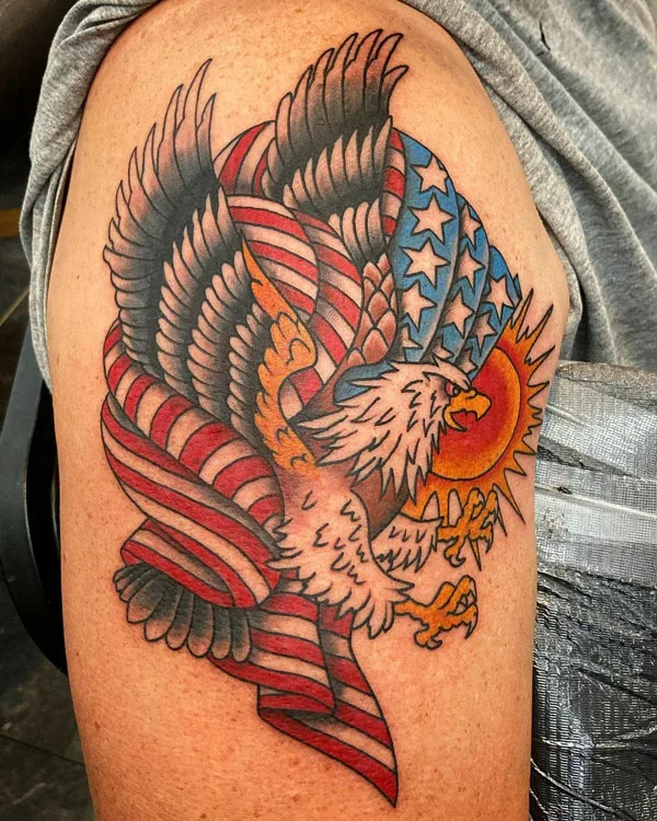 Patriotic Eagle Tattoo 3