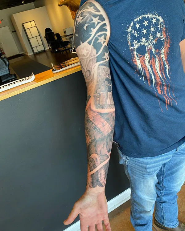 Patriotic Sleeve Tattoo 1