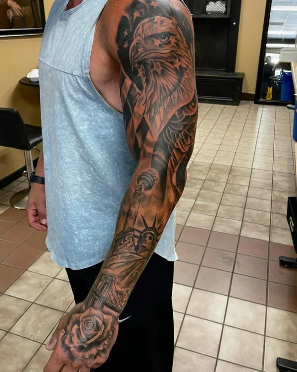 Patriotic Sleeve Tattoo 3
