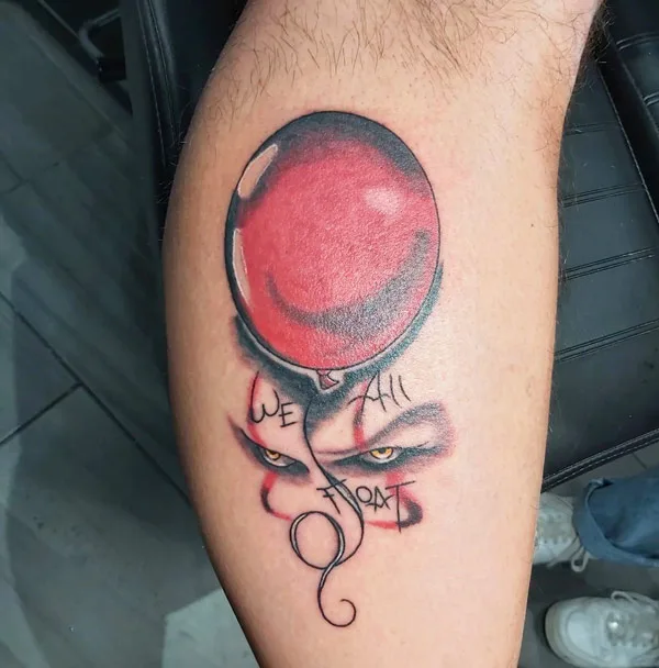 Pennywise balloon tattoo