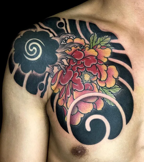 Peony Japanese Tattoo 1