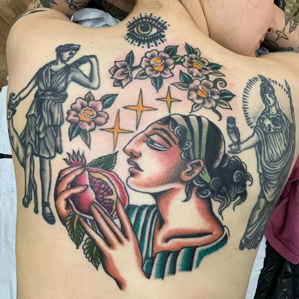 Persephone tribal tattoo