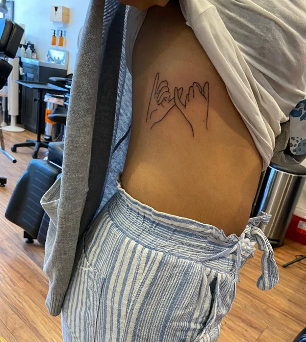 Pinky Promise Ribs Tattoo