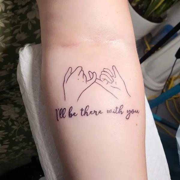 Pinky Promise Script Tattoo