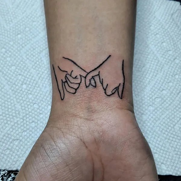 Pinky Promise Wrist Tattoo