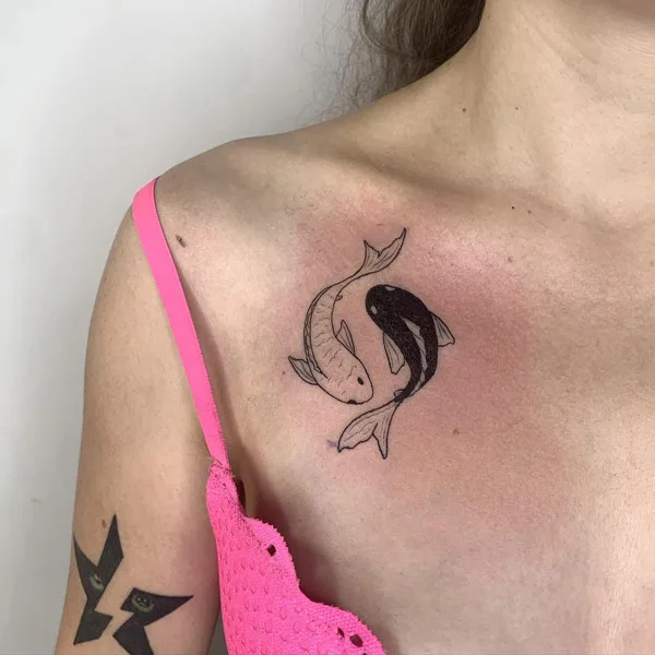 Pisces Yin Yang Tattoo 2