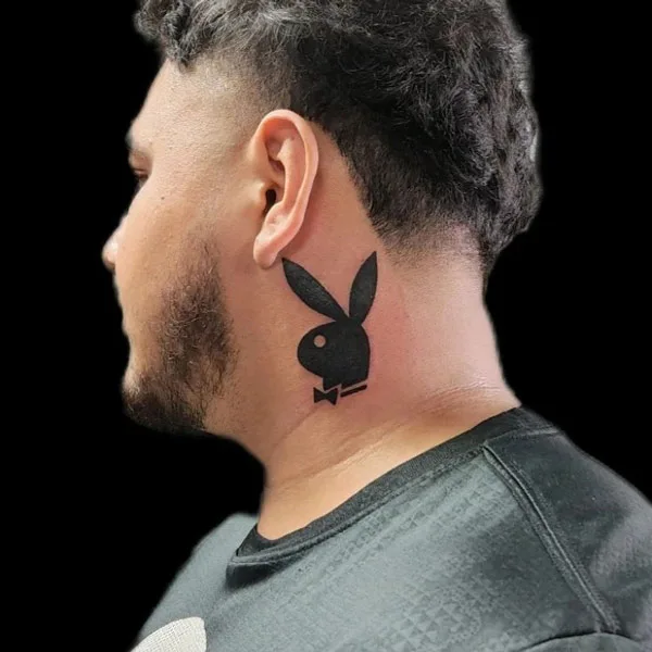 Playboy Bunny Neck Tattoo 2