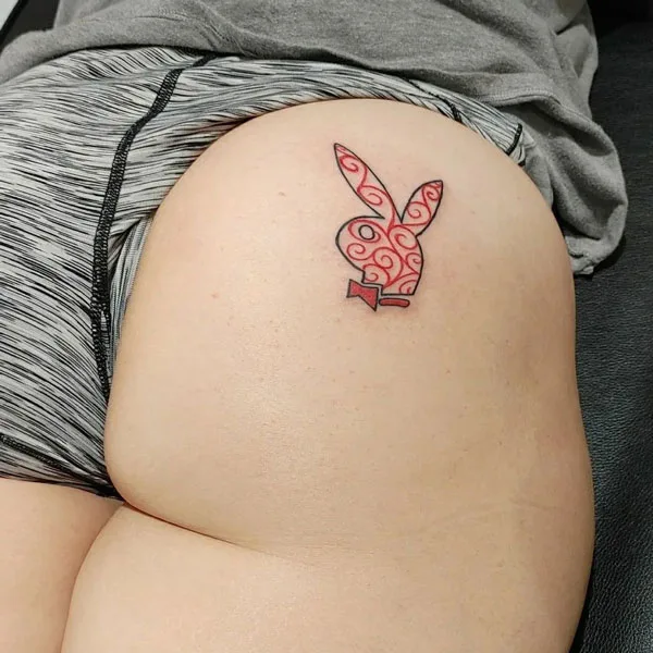 Playboy bunny butt tattoo