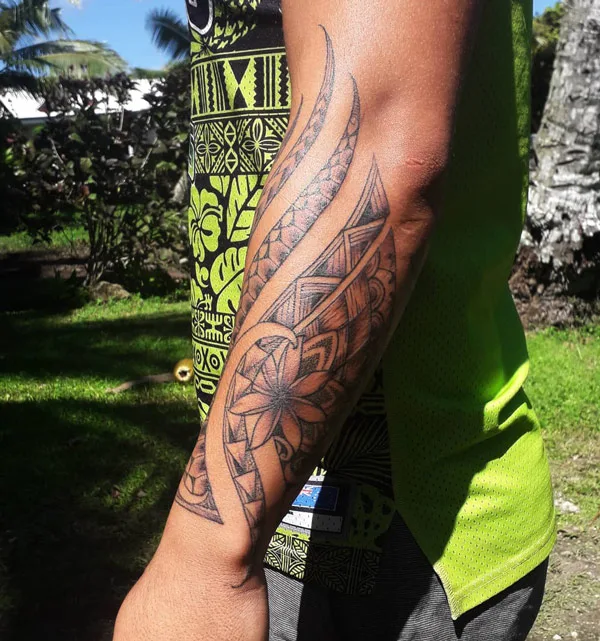 Polynesian Forearm Tattoo 2
