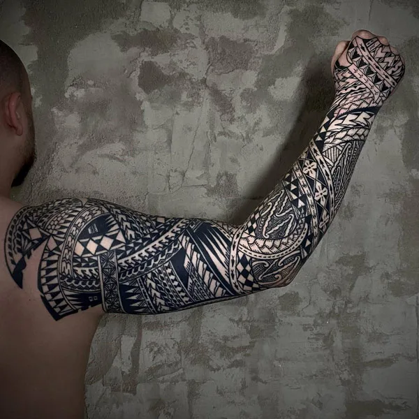 Polynesian Sleeve Tattoo 1