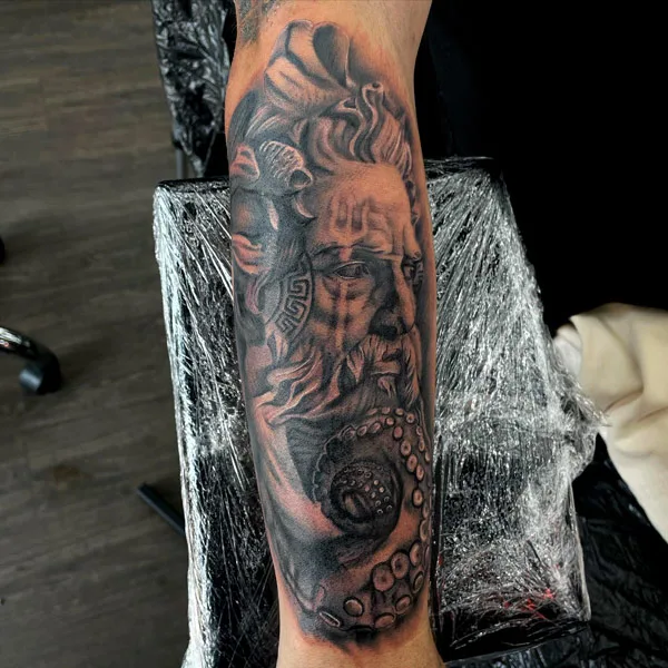 Poseidon Forearm Tattoo 1