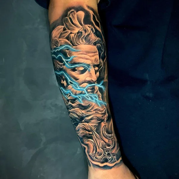 Poseidon Greek God Tattoo 1