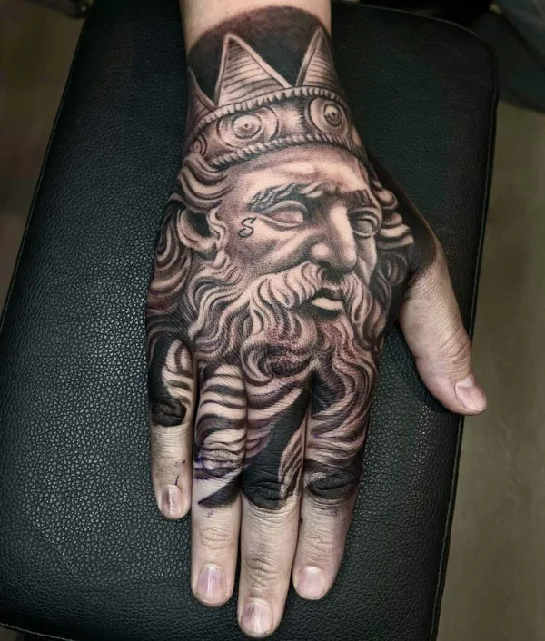Poseidon Hand Tattoo 3