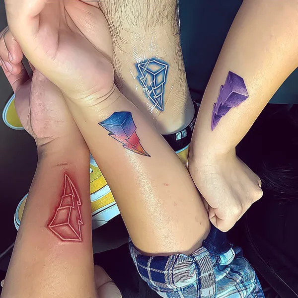 Power rangers lightning bolt tattoo 1