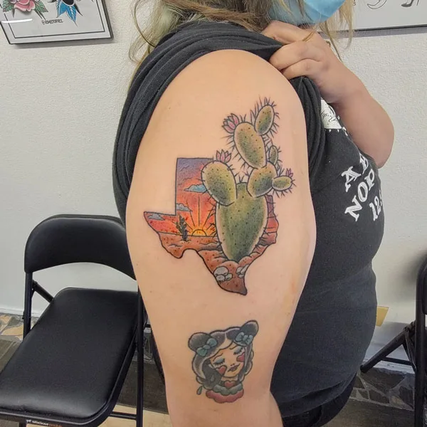 Prickly Pear Cactus Tattoo 2