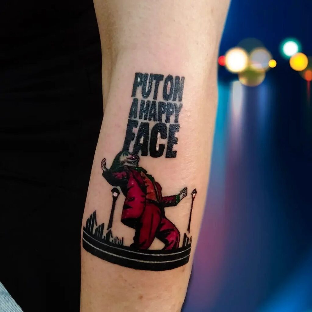 "Put on a Happy Face" Joker Tattoo