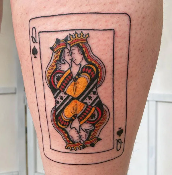 Queen of spade tattoo 13