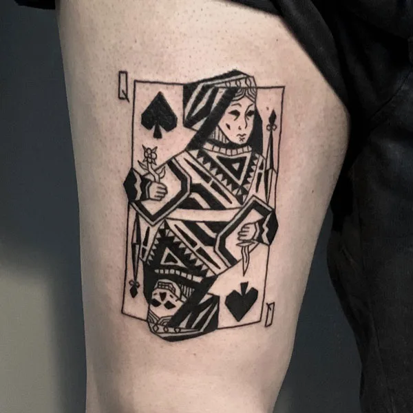 Queen of spade tattoo 4