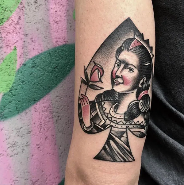 Queen of spade tattoo 5