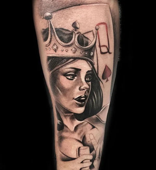 Queen of spade tattoo 8