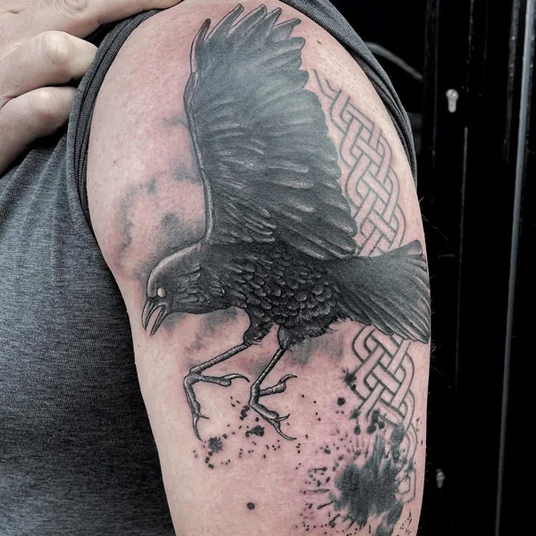 Raven Arm Tattoo