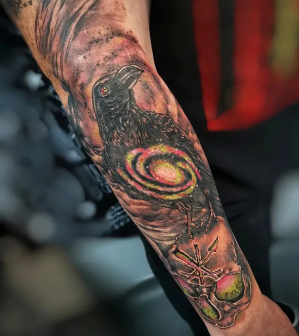 Raven Cover-up Tattoo
