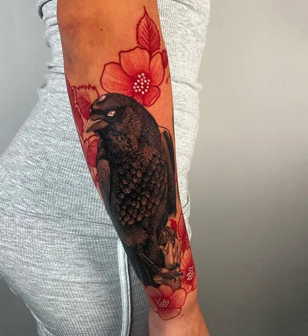 Raven Forearm Tattoo