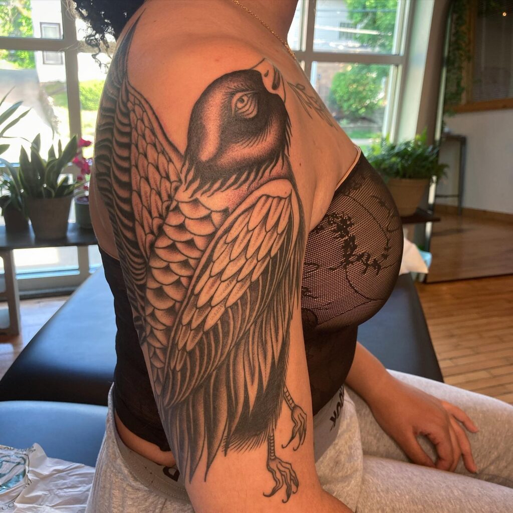 Raven Half Sleeve Tattoo Ideas Channeling Mystery and Intuition