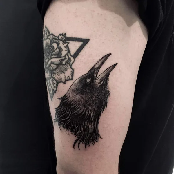 Raven Head Tattoo 2