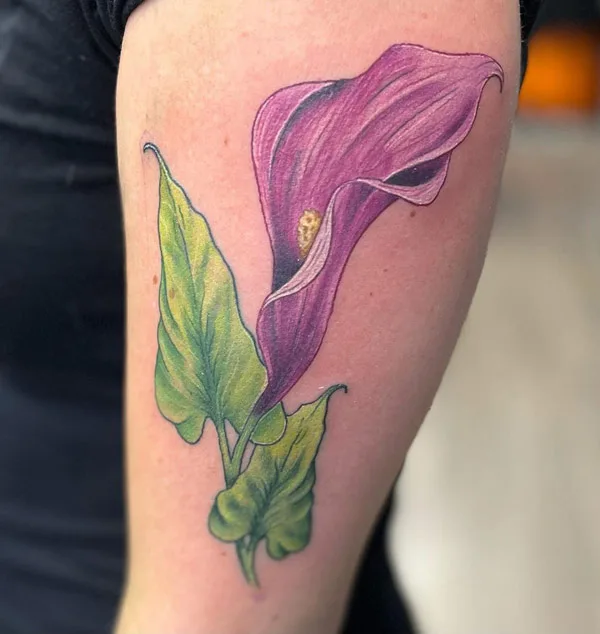 Realistic Calla Lily Tattoo 2