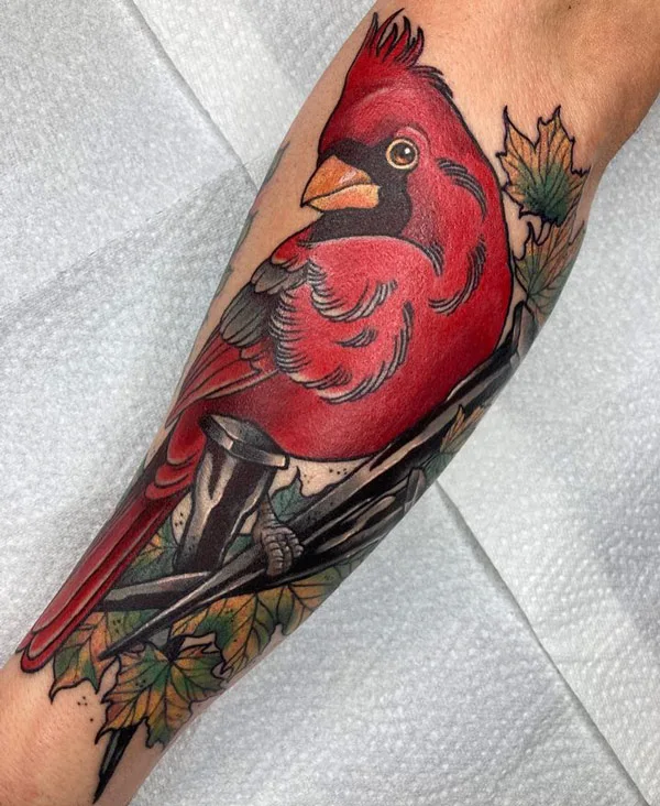 Realistic Cardinal Tattoo 2
