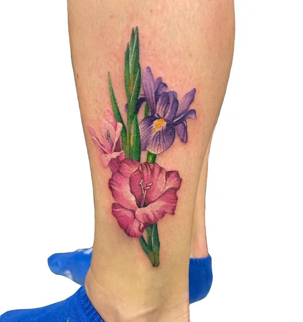 Realistic Gladiolus Tattoo 1