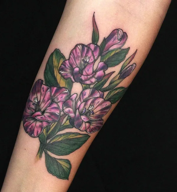 Realistic Gladiolus Tattoo 2
