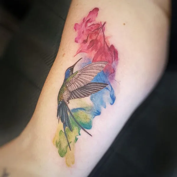 Realistic Hummingbird Tattoo 1