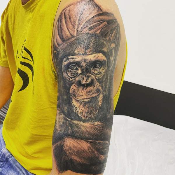 Realistic Monkey Tattoo 1