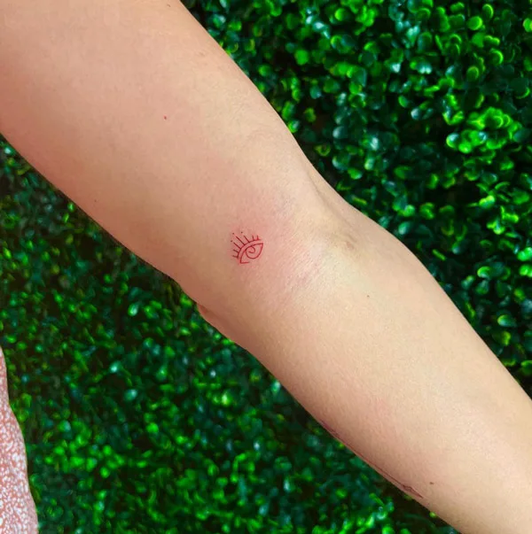 Red Evil Eye Tattoo 2