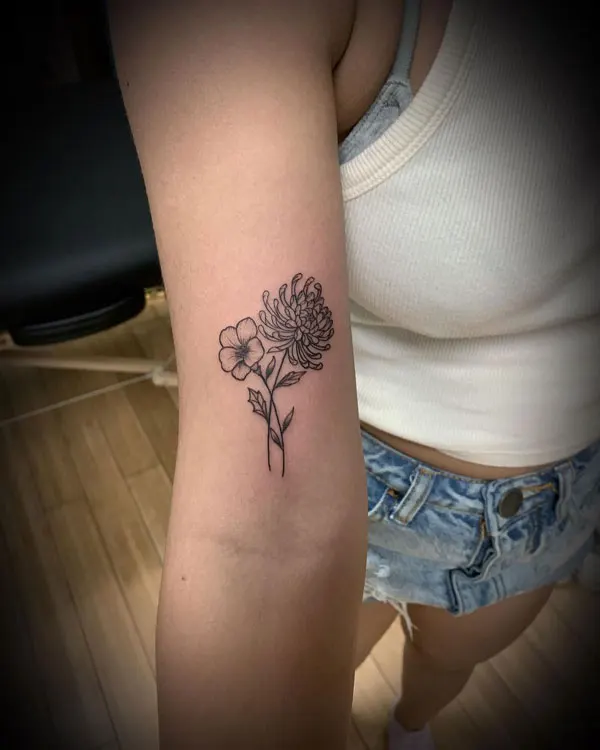 Red Leaf Tattoo 1